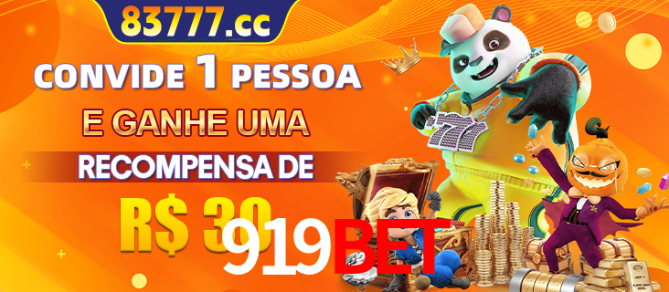 Banner institucional da 919BET sobre parceria de marcas e criação de uma marca de excelência, apresentando os mascotes de jogos populares como o Fortune Tiger.