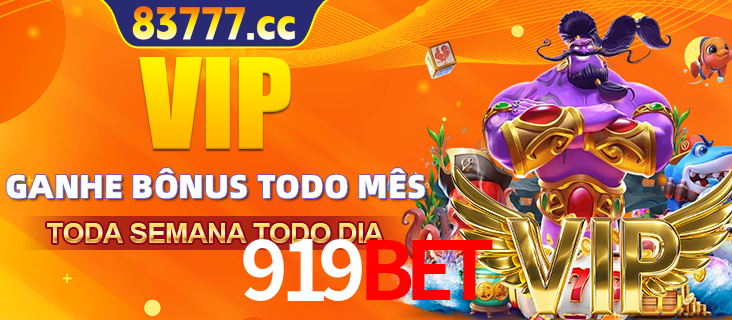 Banner promocional do 919BET oferecendo 100% de recompensas adicionais contínuas para quem fizer o login diário (Daily sign-in), com um mascote de coelho.