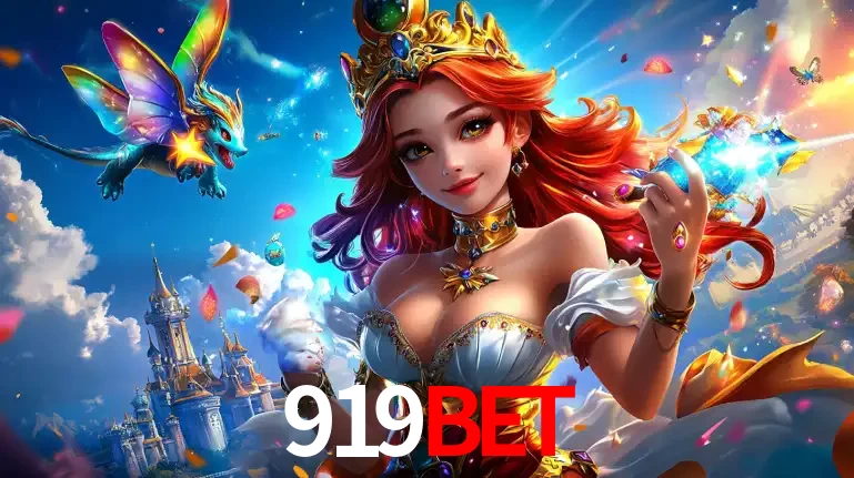 A princesa de um reino de fantasia mágico, com seu pequeno dragão, apresentando um mundo de prêmios encantados nos jogos de caça-níqueis do cassino 919BET.